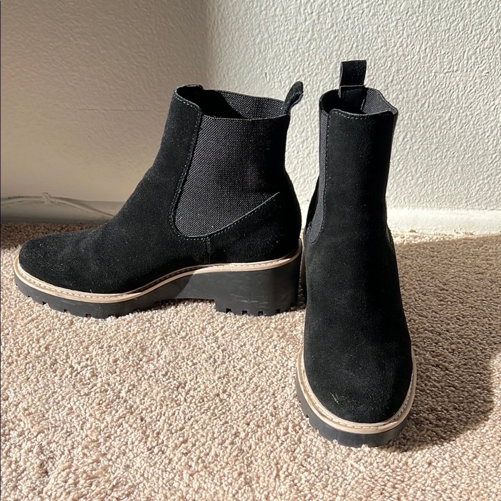Women's Black Suede Ankle Boots